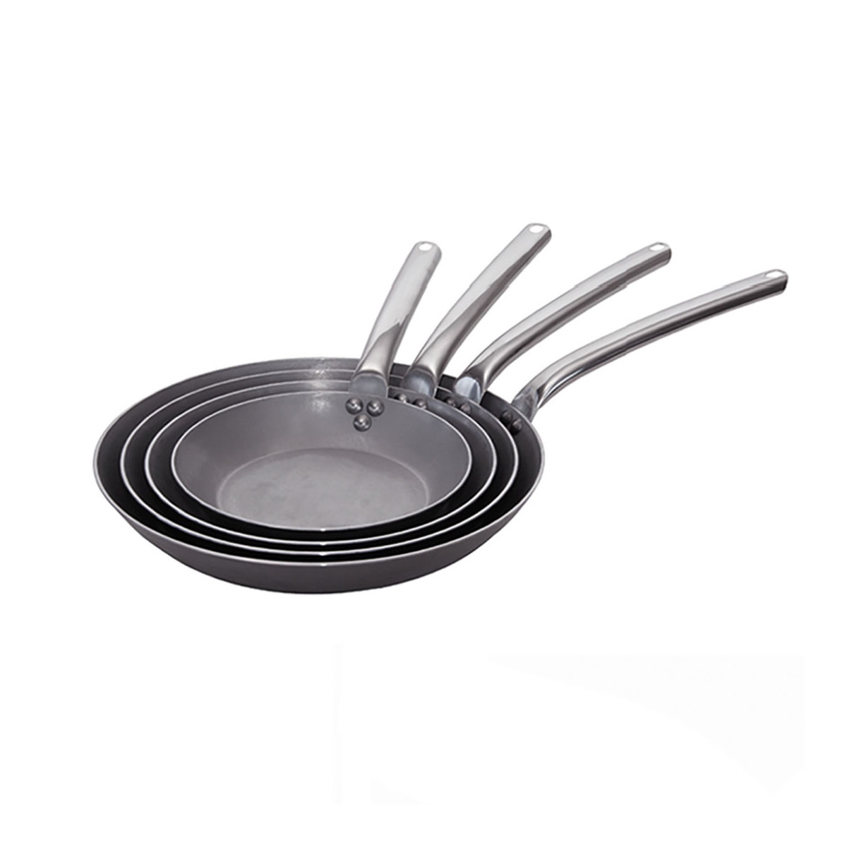 De Buyer 5130.20 Carbone Plus Round Frying Pan with Stainless Steel Cold Handle 20 cm Diameter 