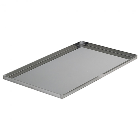 Baking tray straight edges, stainless steel