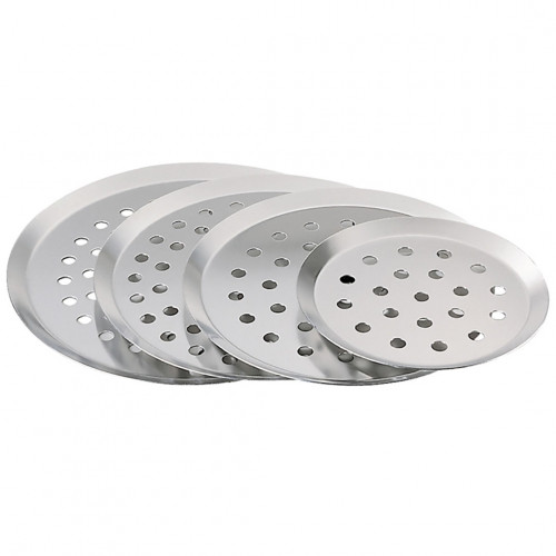 Round tray, perforated