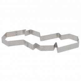 Cercle à tarte multiparts C. RENOU, inox perforé