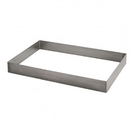 Rectangular pastry frame, stainless steel
