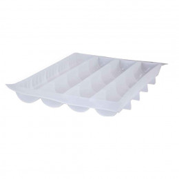 Plaque 4 gouttières à bûche demi-rondes MOUL FLEX PRO, silicone transparent