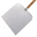 Square pizza oven peel, wooden handle