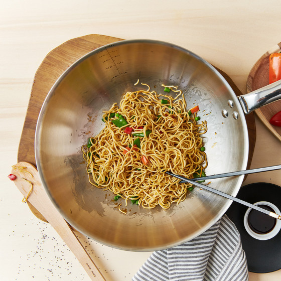 Stainless steel Wok ALCHIMY Ø32cm