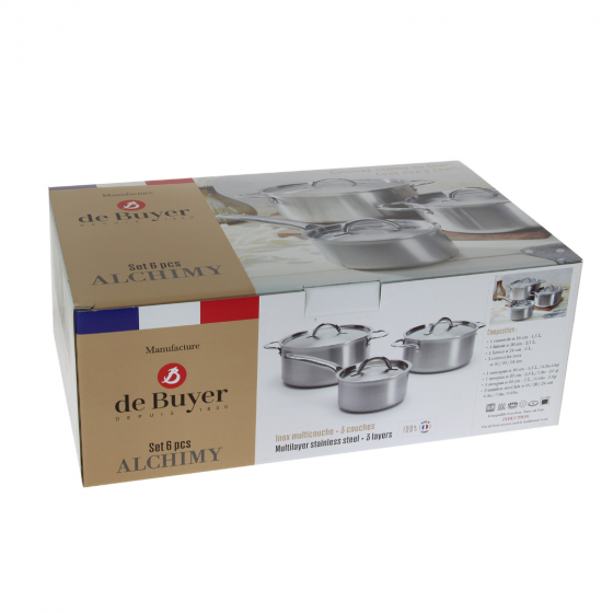 6-piece stainless steel cookware set ALCHIMY