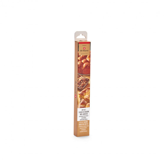 Set of 2 Baking sheets for rectangular tart mould 3212.35