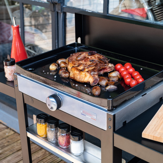 La Plancha Française OUTDOOR - Electric griddle with trolley