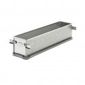 Rectangular foldable long baking mould GEOFORME, perforated stainless steel