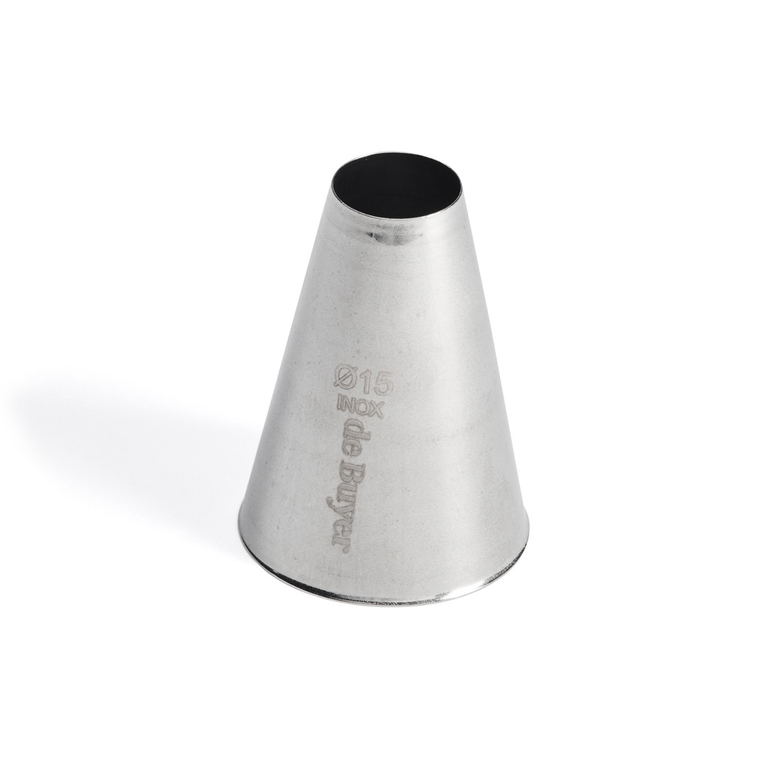 Nozzle Inox Stainless steel plain nozzle Ø15mm - de Buyer