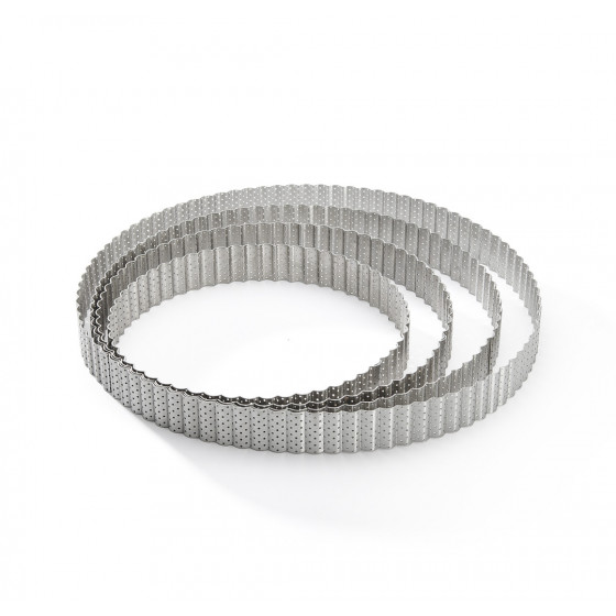 Perforierte geriffelte Rund Tortenringe Ø24cm