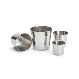 Karamellcreme-Form Edelstahl Ø8cm H.8cm