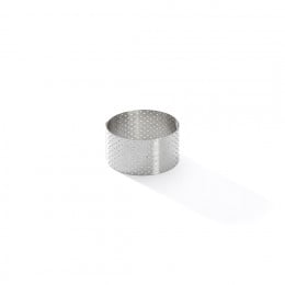 Perforierte Tortenringe Edelstahl VALRHONA Ø5,5cm H.3,5cm