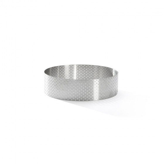 Perforierte Tortenringe Edelstahl VALRHONA Ø12,5cm H.3,5cm
