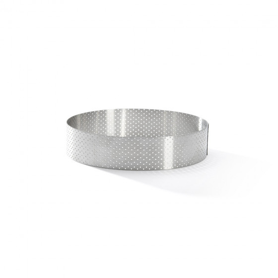 Perforierte Tortenringe Edelstahl VALRHONA Ø15,5cm H.3,5cm