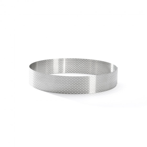 Perforierte Tortenringe Edelstahl VALRHONA Ø18,5cm H.3,5cm
