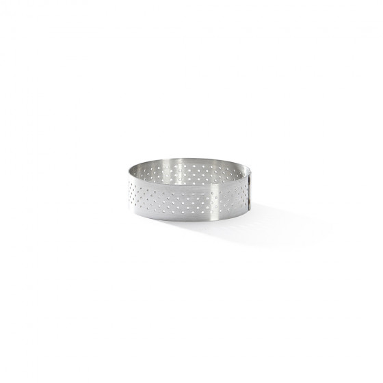 Perforierte Tortenringe Edelstahl VALRHONA Ø6,5cm H.2cm