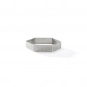 Hexagonal tart ring Ht 2 cm VALRHONA, perforated stainless steel