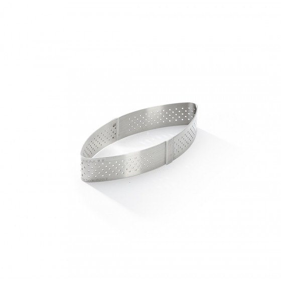 Calisson tart ring Ht 2 cm VALRHONA, perforated stainless steel