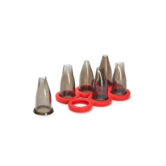 GOEMETRIC SET : 6 ASSORTED NOZZLES & STAND