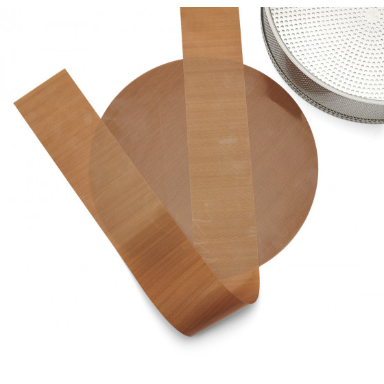 Round cake mould and non-stick baking sheets, perforated stainless steel