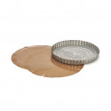 Round tart fluted mould and non-stick baking sheets, perforated stainless steel