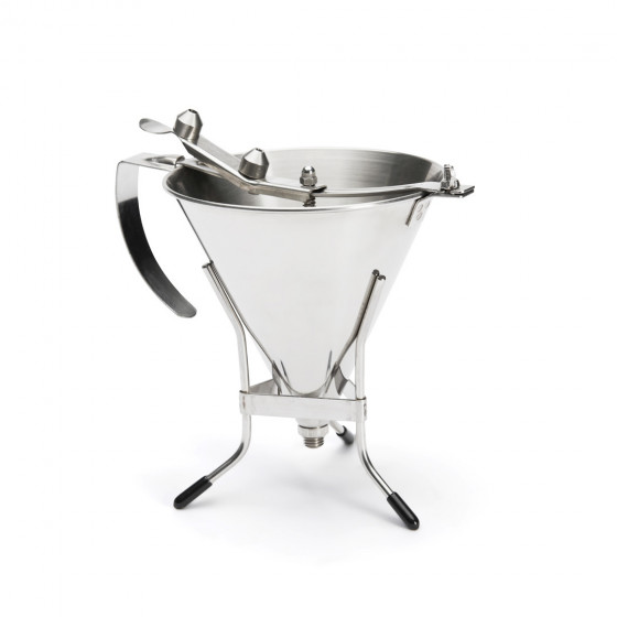 Stainless steel piston funnel KWIK PRO 1,5L with stand