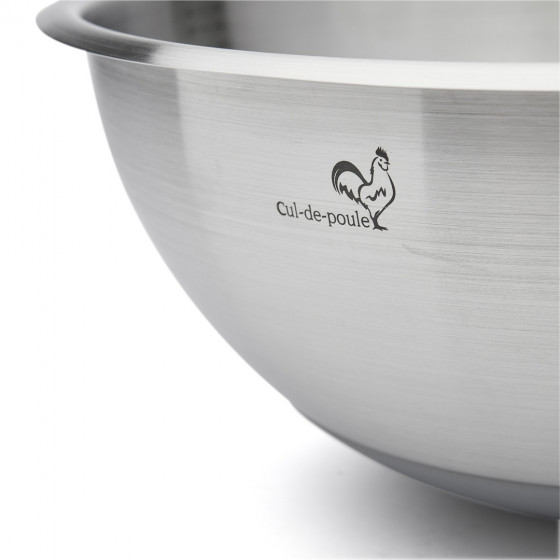 Stainless steel hemispherical bowl Ø30cm silicone base