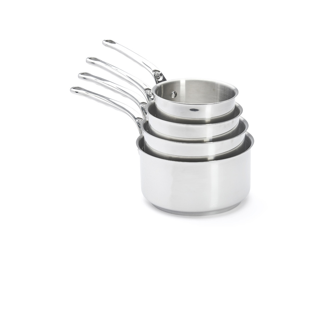 Casserole MILADY en inox avec queue en fonte d’inox, acier inox