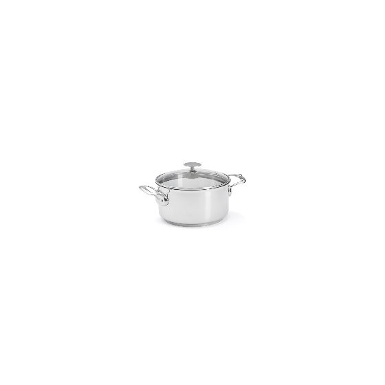 Stainless steel stewpan MILADY Ø20cm with glass lid