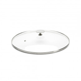 Glass lid with stainless steel knob Ø36cm