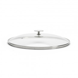 Glass lid with stainless steel knob Ø36cm