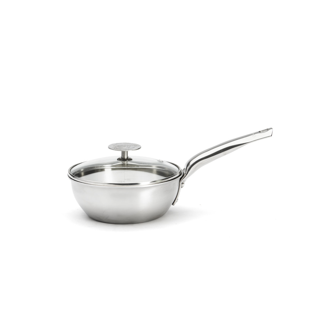 De Buyer - Casserole en inox 3 couches ALCHIMY - 16 cm - Fabriquée en France, Sans PFAS, Maîtrise de la Cuisson, Inox 18/10, Tous Feux Four De Buyer - Casserole en inox 3 couches ALCHIMY - 16 cm - Fabriquée en France, Sans PFAS, Maîtrise de la Cuisson, Inox 18/10, Tous Feux Four
