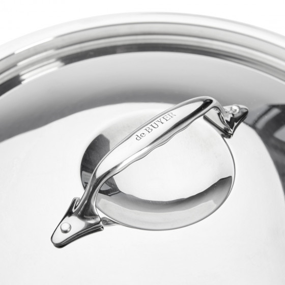 Lid with cast stainless steel riveted handle Ø14cm