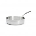 Stainless steel straight sauté-pan AFFINITY
