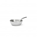 Stainless steel rounded sauté-pan AFFINITY