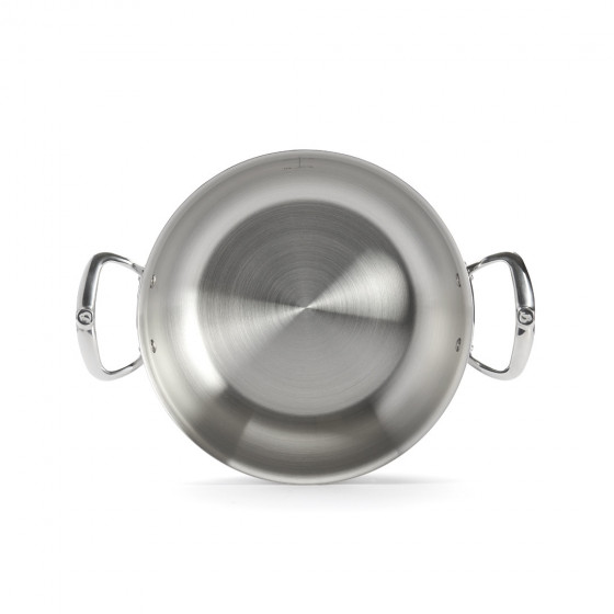 Stainless steel riveted sauté-pan with lid AFFINITY Ø28cm
