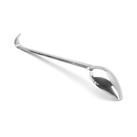 Basting spoon, stainless steel, straight spout