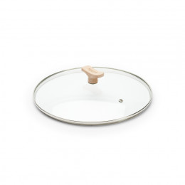 Glass Lid with beechwood knob Ø28cm