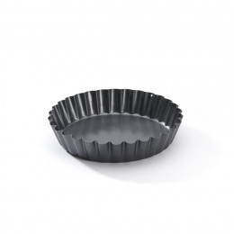 Moule à tartelette rond cannelé acier antiadhésif Ø12cm