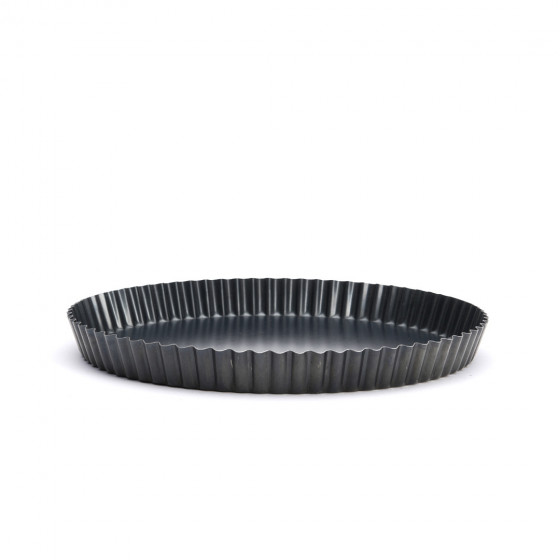 Fluted tart mould removable bottom, steel