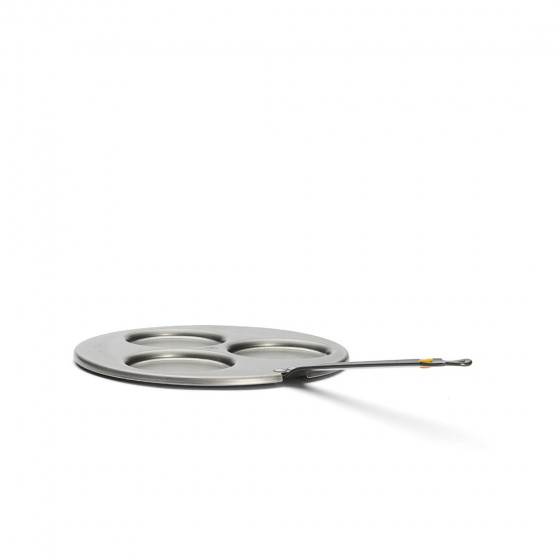 Steel Triblinis pan MINERAL B Ø27cm - 3 blinis Ø10cm