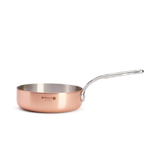 Gerade Sauteuse Kupfer PRIMA MATERA Ø24cm - Edelstahlgriff