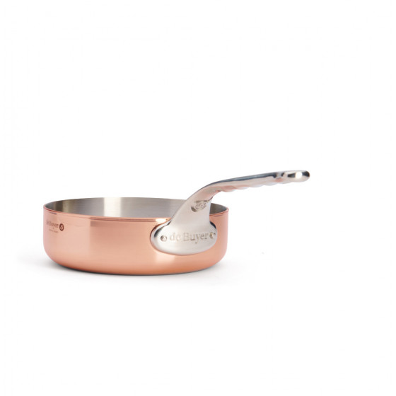Gerade Sauteuse Kupfer PRIMA MATERA Ø24cm - Edelstahlgriff