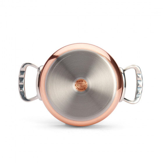Copper sauté-pan with lid PRIMA MATERA Ø20cm - stainless steel handle