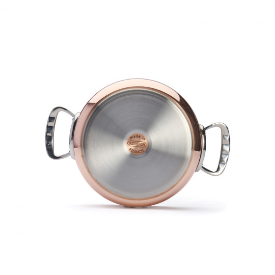 Copper sauté-pan with lid PRIMA MATERA Ø24cm - stainless steel handle
