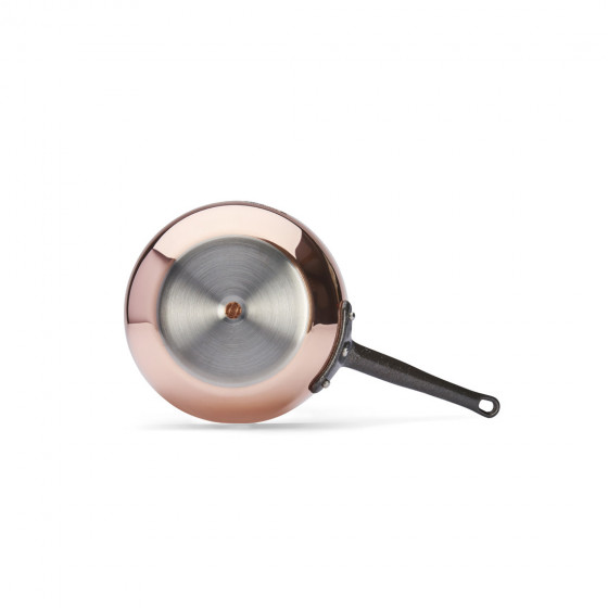 Copper riveted sauté-pan PRIMA MATERA Tradition Ø20cm - cast iron handle