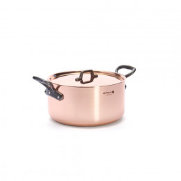 Copper stewpan with lid PRIMA MATERA Tradition Ø24cm - cast iron handles