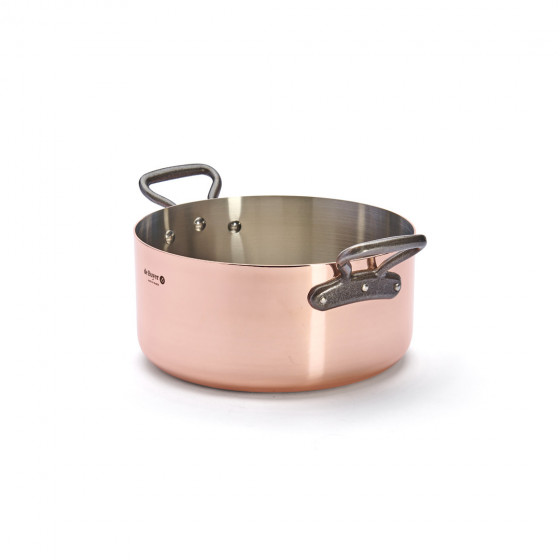 Copper stewpan with lid PRIMA MATERA Tradition Ø28cm - cast iron handles