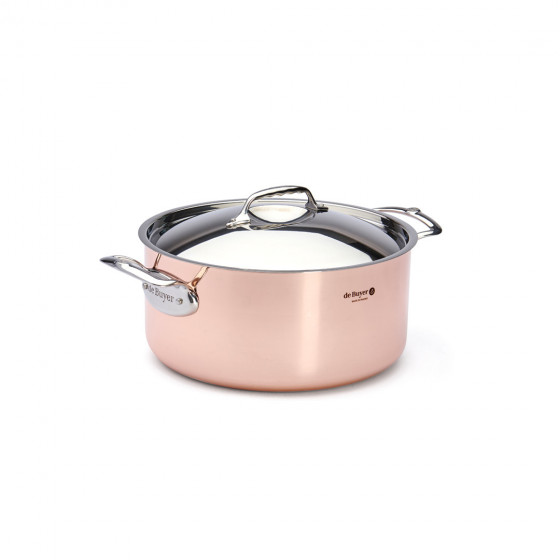 Kochtopf Kupfer-Edelstahl INOCUIVRE Ø28cm mit Deckel
