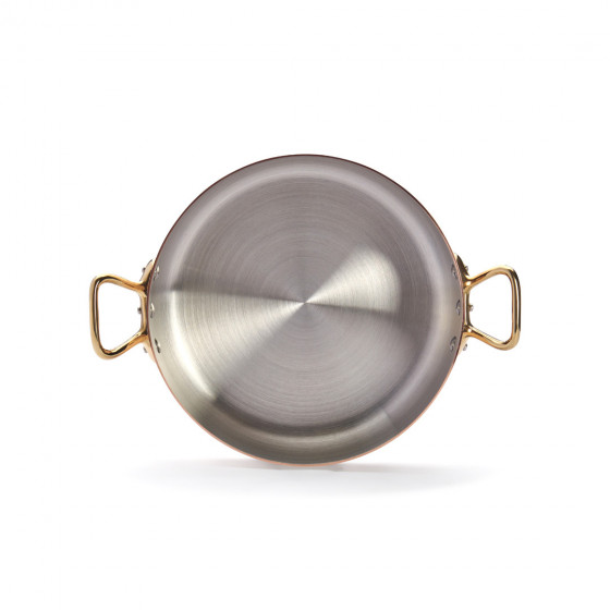 Servierpfanne Kupfer-Edelstahl INOCUIVRE Ø24cm mit Deckel & Messinggriffen